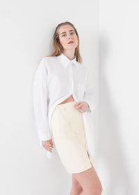 JUPE CROISÉE EFFET CUIR