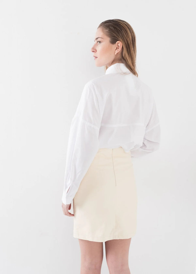 JUPE CROISÉE EFFET CUIR