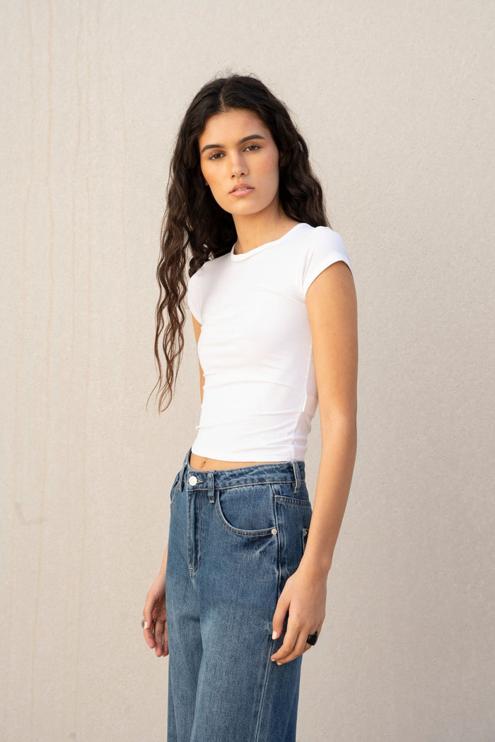 JEANS TURN UP WIDE LEG