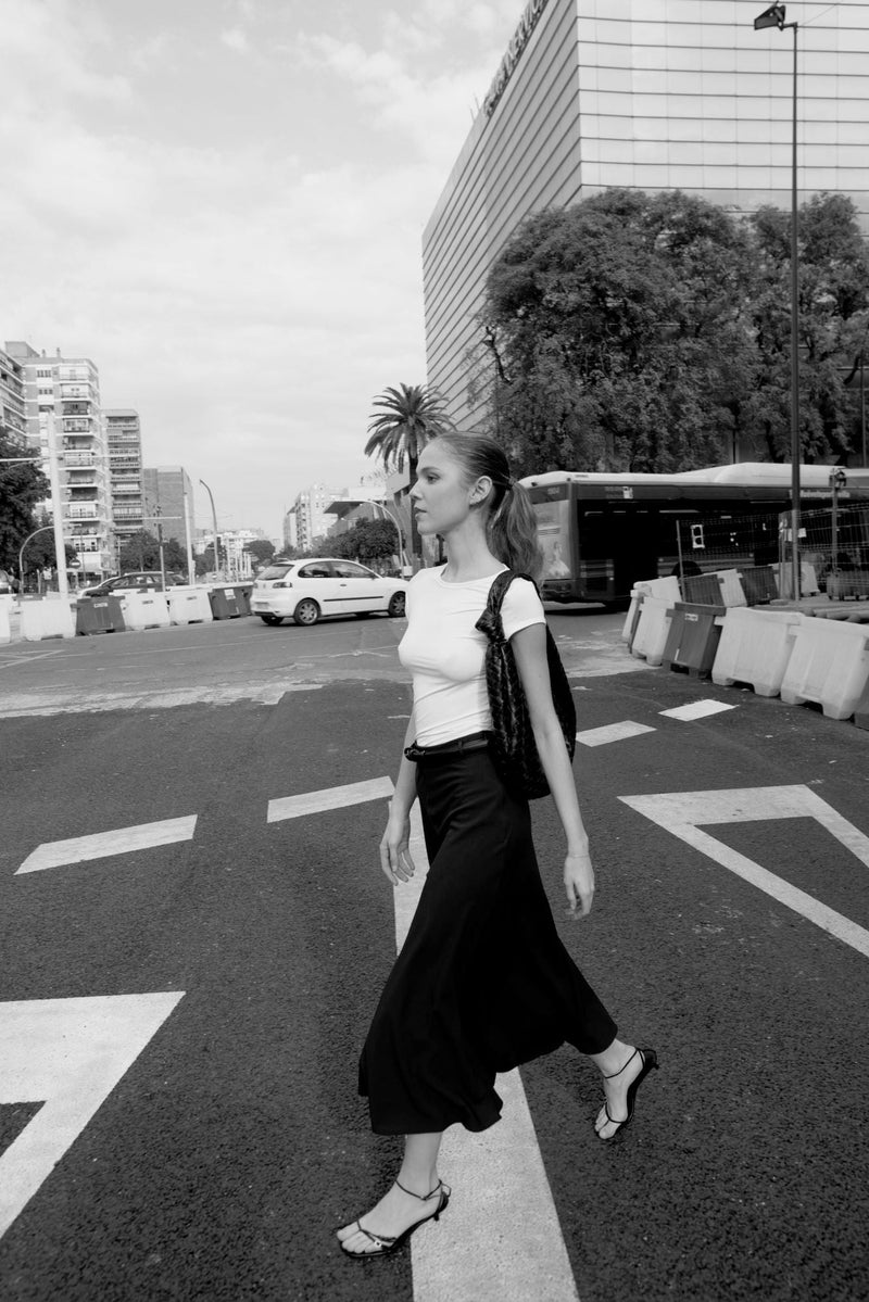 JUPE MIDI AVEC CEINTURE