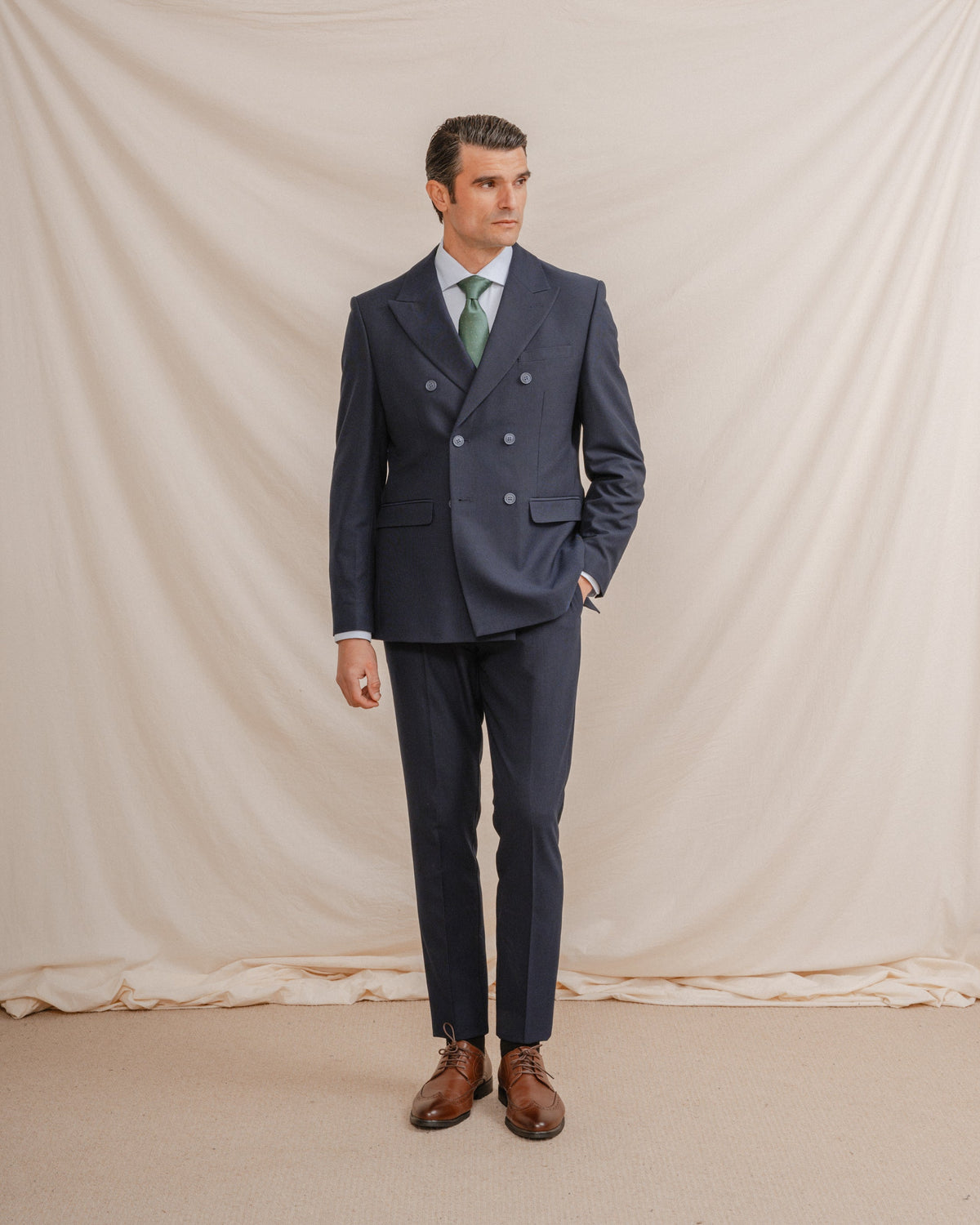 CHAQUETA CRUZADA TRAJE AZUL