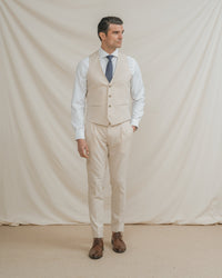 CHALECO TRAJE BEIGE