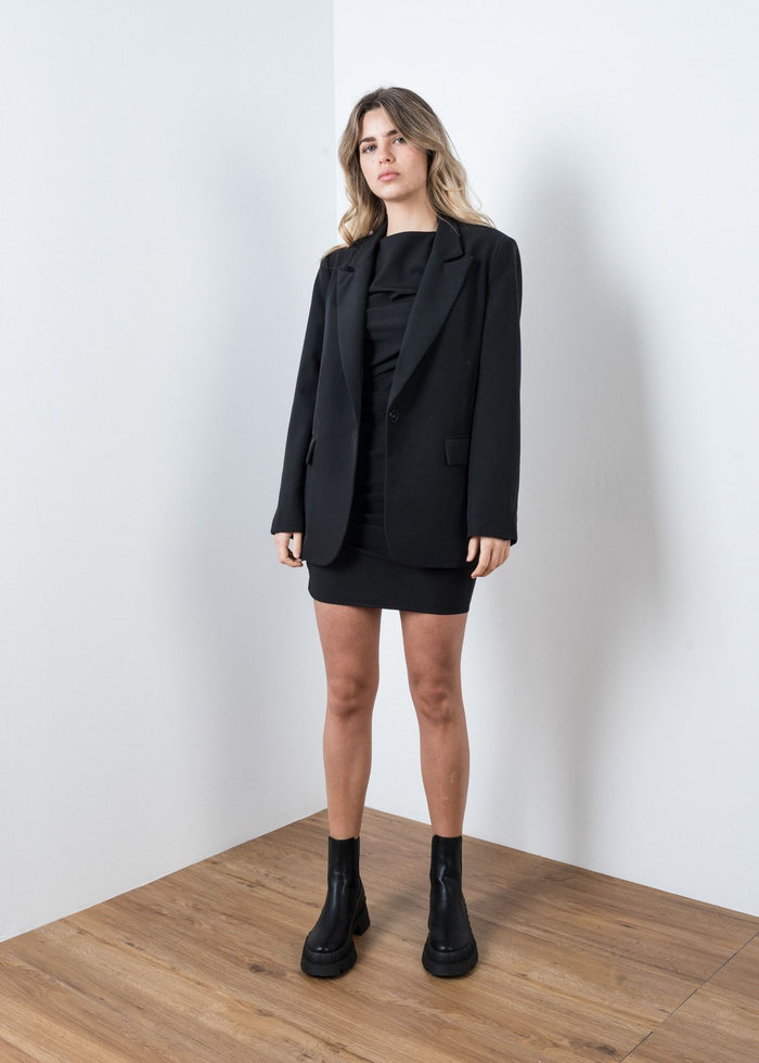 Bottine plate à semelle crantée