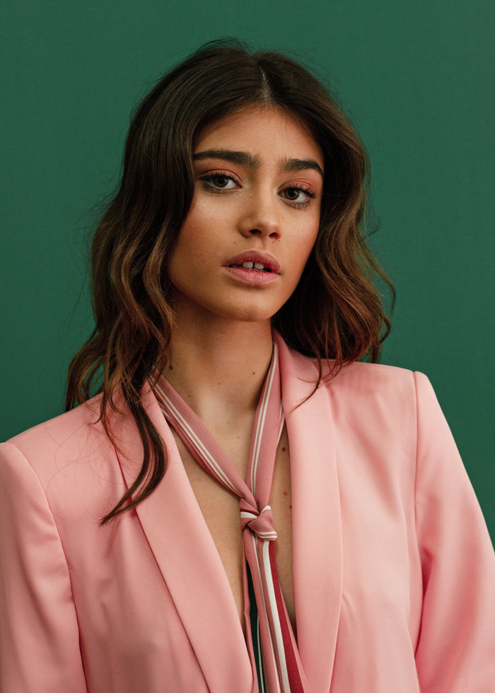 Linú-81800 cravate rayée pochette de costume