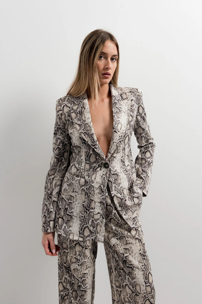 PANTALON PALAZZO À IMPRIMÉ ANIMAL