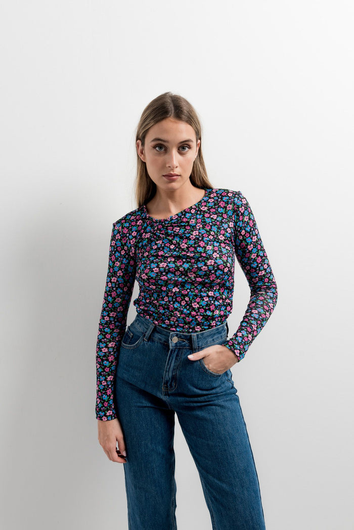 T-SHIRT IMPRIMÉ ASYMÉTRIQUE