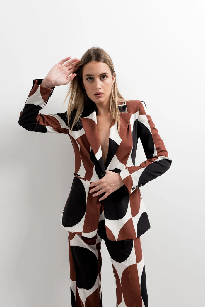 PANTALON À IMPRIMÉ GÉOMÉTRIQUE