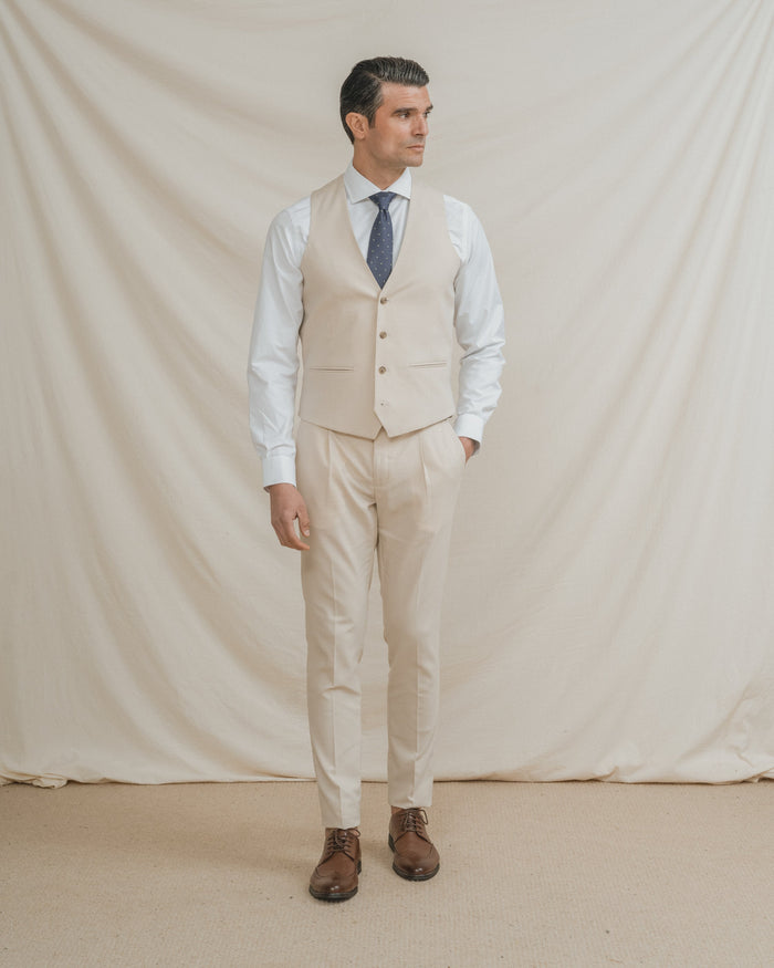 PANTALÓN DE TRAJE BEIGE