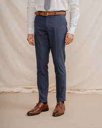 PANTALÓN TRAJE ESTRUCTURA AZUL