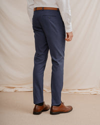 PANTALÓN TRAJE ESTRUCTURA AZUL
