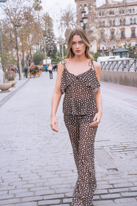 Haut à volants imprimé