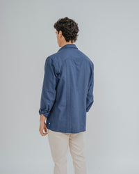 CAMISA CUBANA AZUL