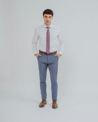 CAMISA VESTIR BLANCA BROCADO