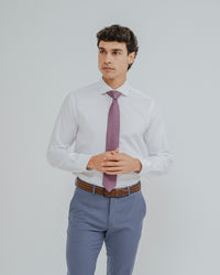 CAMISA VESTIR BLANCA BROCADO