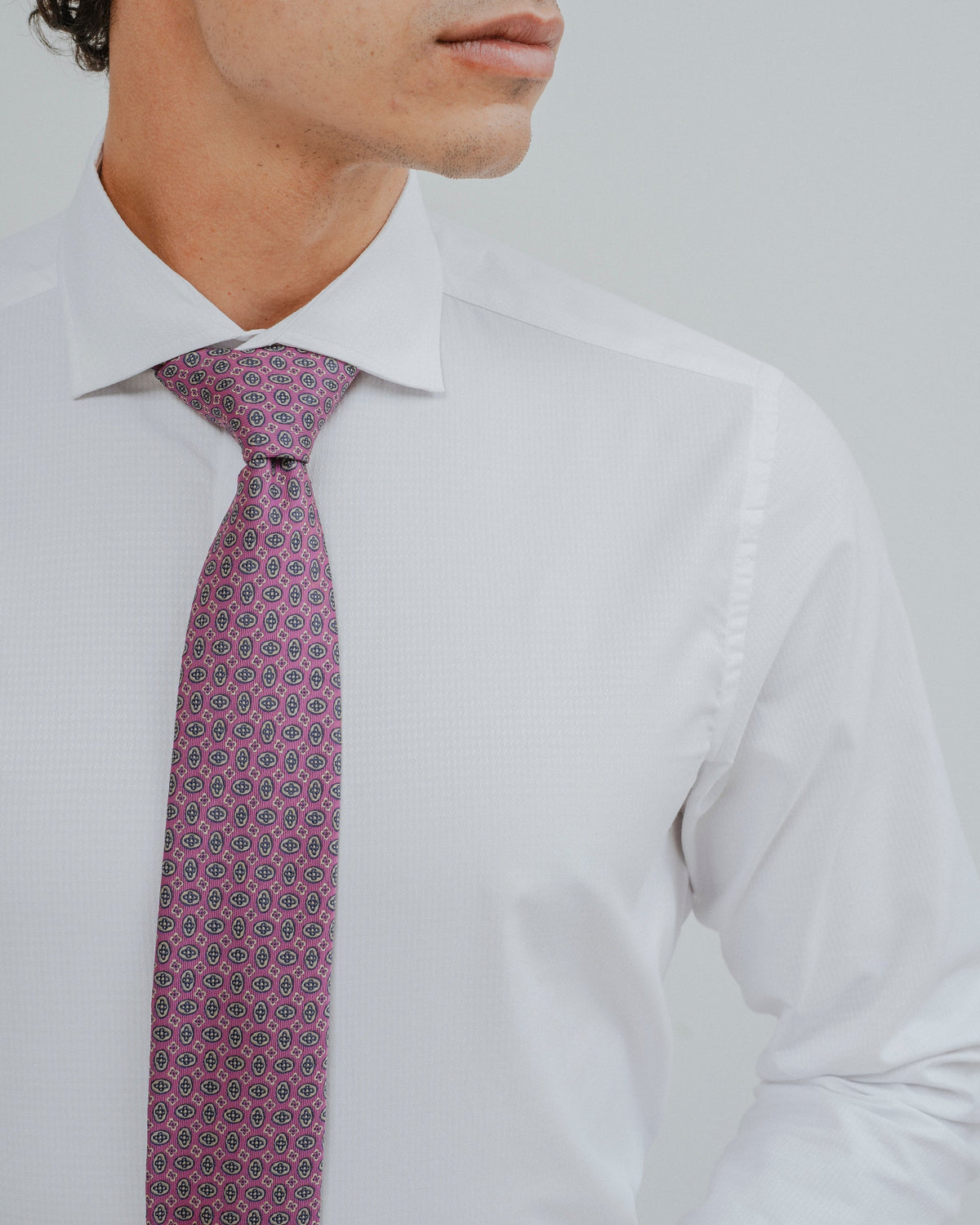CAMISA VESTIR BLANCA BROCADO