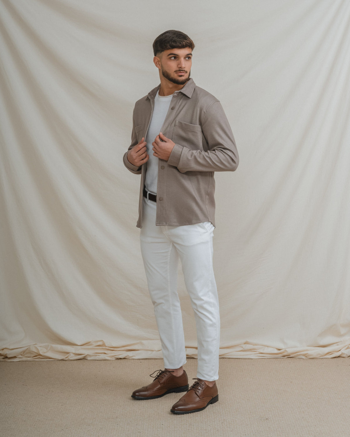 SOBRECAMISA PUNTO BEIGE