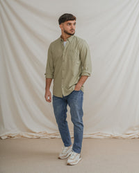 CAMISA OXFORD BOLSILLO VERDE