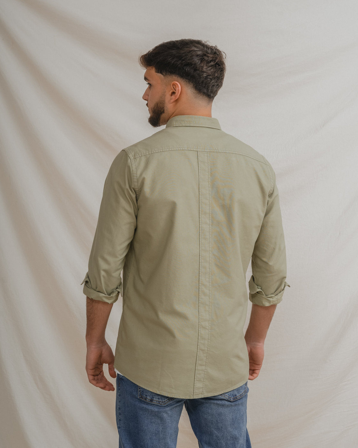 CAMISA OXFORD BOLSILLO VERDE