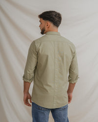 CAMISA OXFORD BOLSILLO VERDE