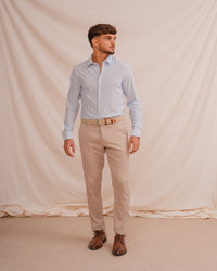 CAMISA RAYA CELESTE