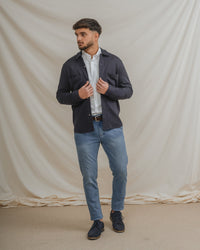 SOBRECAMISA PUNTO AZUL