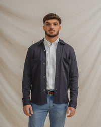 SOBRECAMISA PUNTO AZUL