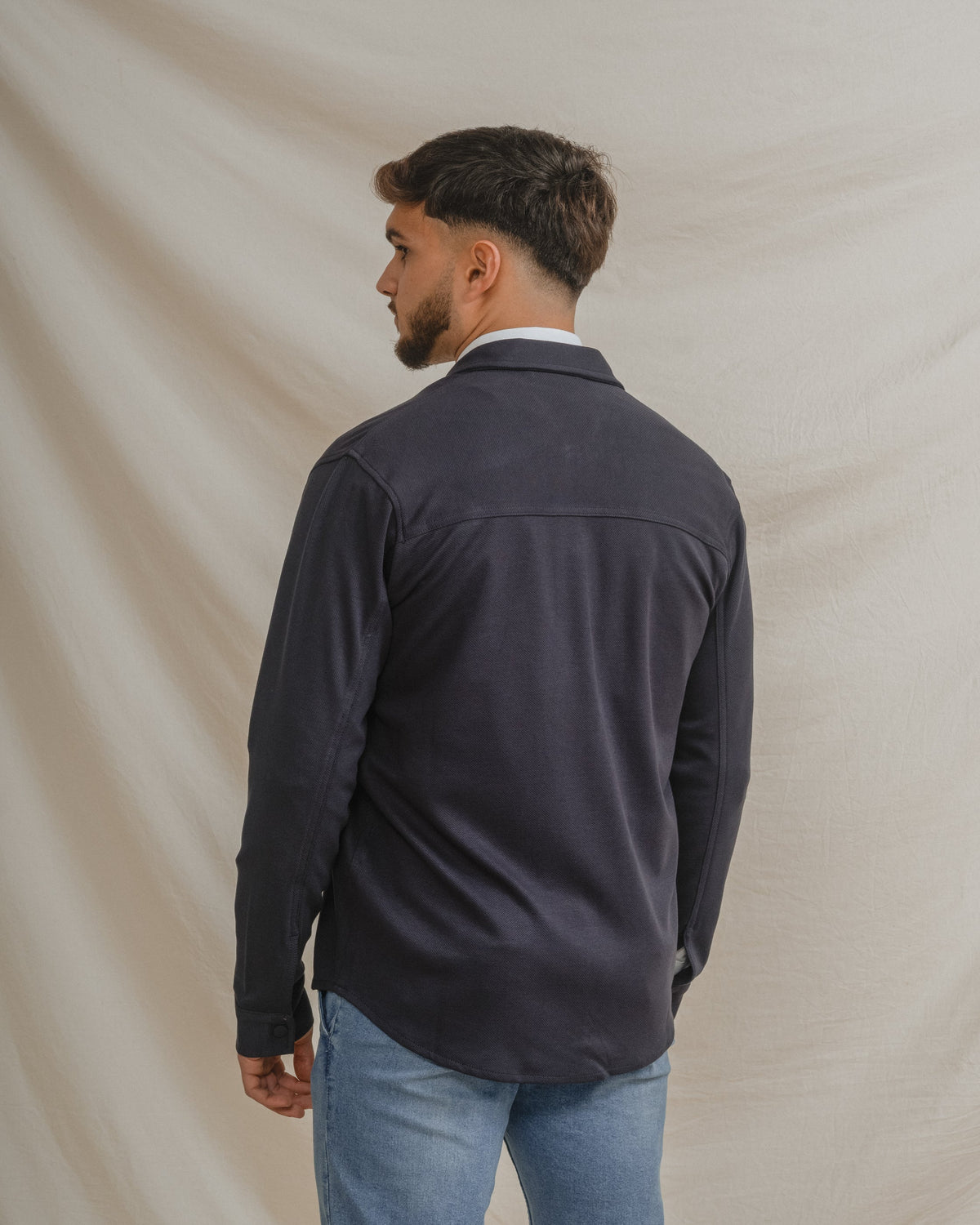 SOBRECAMISA PUNTO AZUL