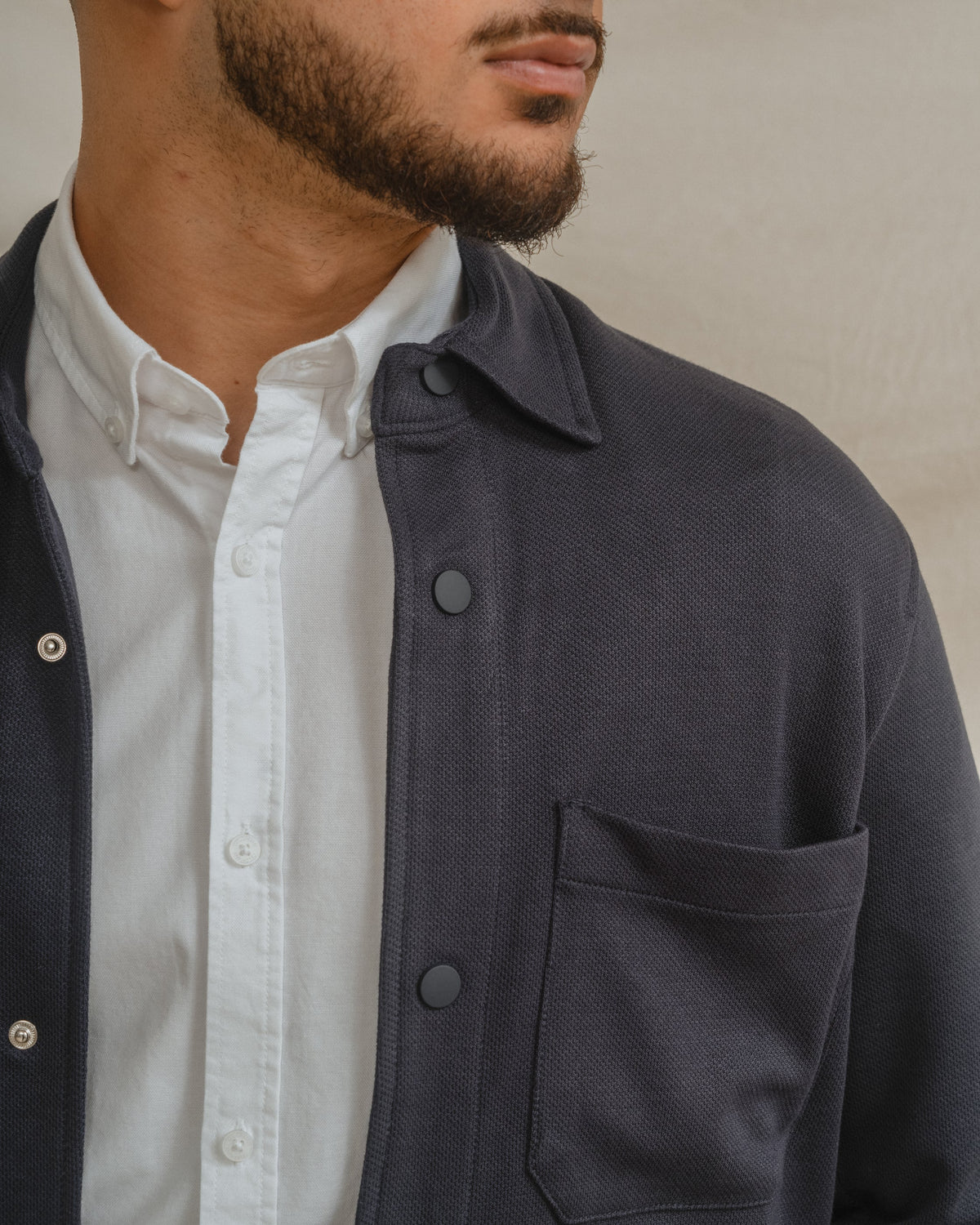 SOBRECAMISA PUNTO AZUL