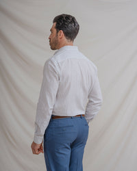 CAMISA LINO RAYA VERDE