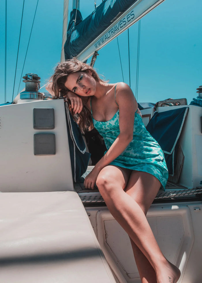 ROBE EN SATIN IMPRIMÉ