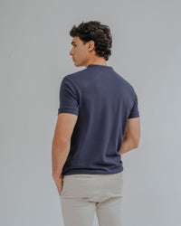 POLO BÁSICO CUELLO MAO MARINO