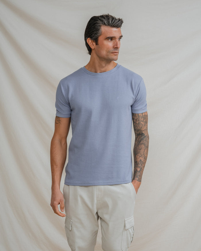 CAMISETA ESTRUCTURA CELESTE