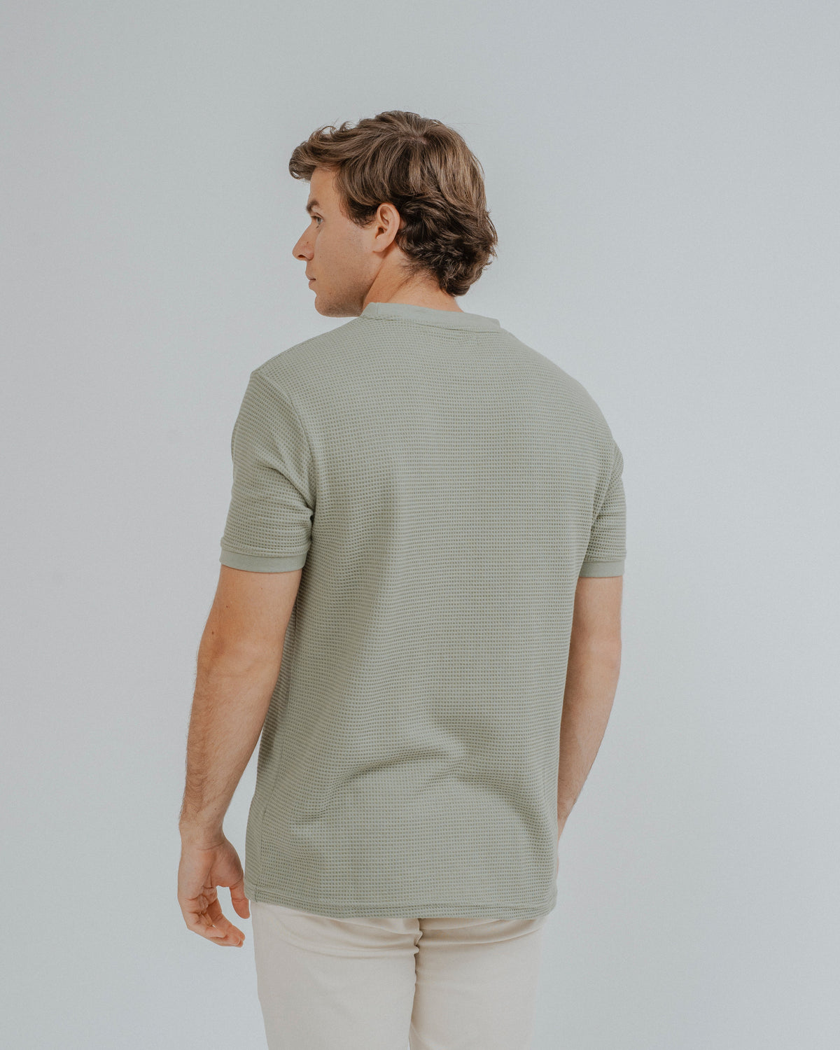 CAMISETA ESTRUCTURA PERFORADA VERDE