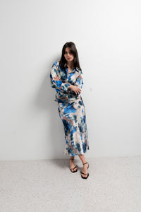 FALDA MIDI ESTAMPADA