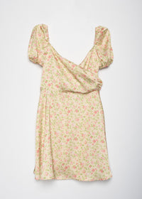 VESTIDO CRUZADO FLORES AMARILLA