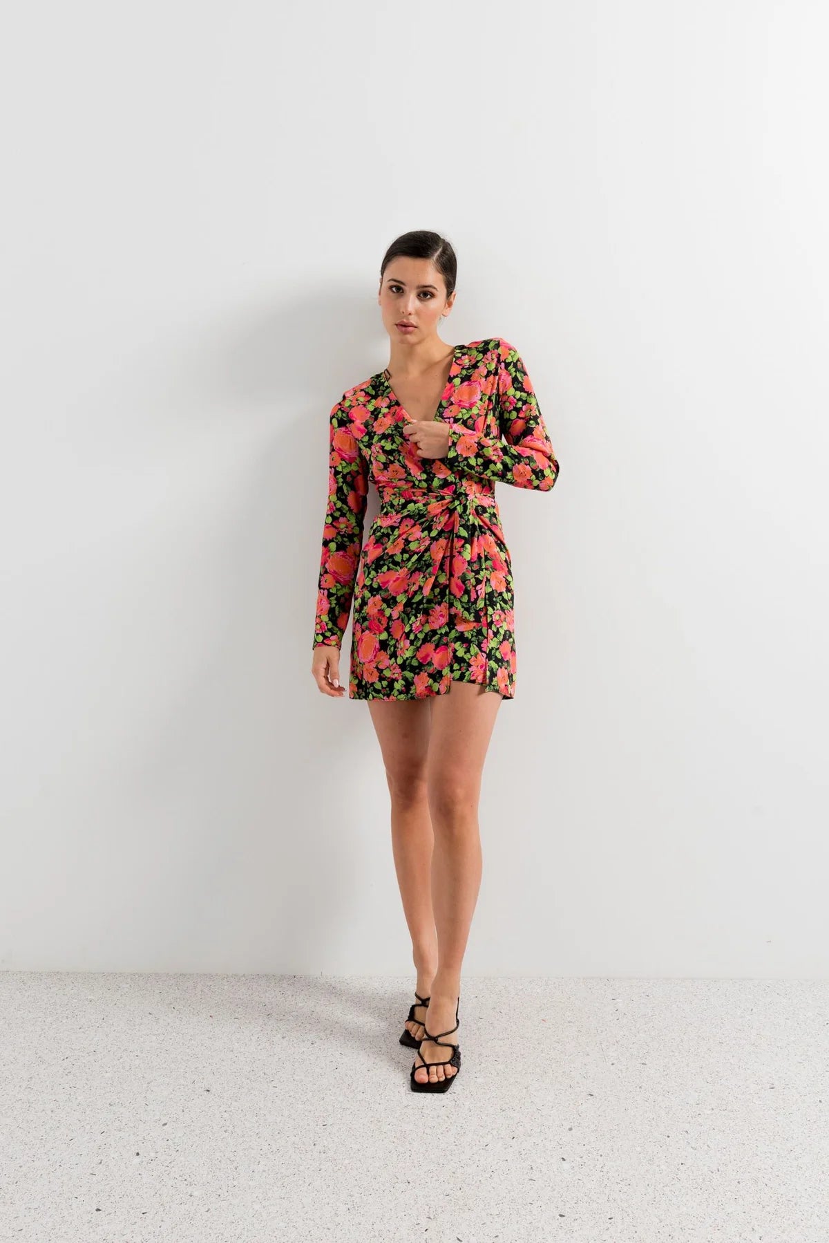 ROBE DRAPÉE IMPRIMÉE