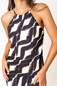 VESTIDO MIDI HALTER ESTAMPADO