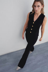 PANTALONS EN MAILLE TEXTURÉE ÉVASÉS