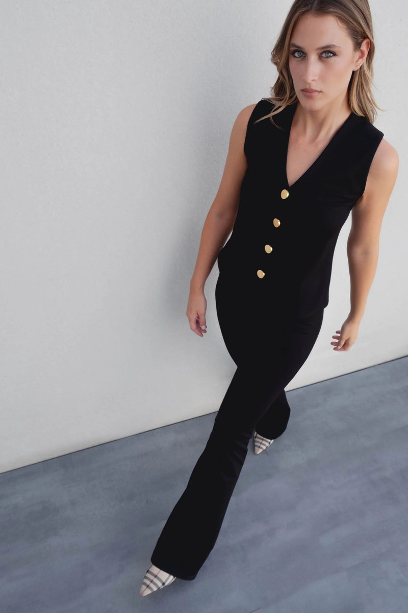 PANTALONS EN MAILLE TEXTURÉE ÉVASÉS