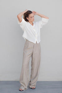 CHEMISE À MANCHES ROULETTES