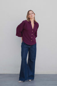 CHEMISE À MANCHES ROULETTES