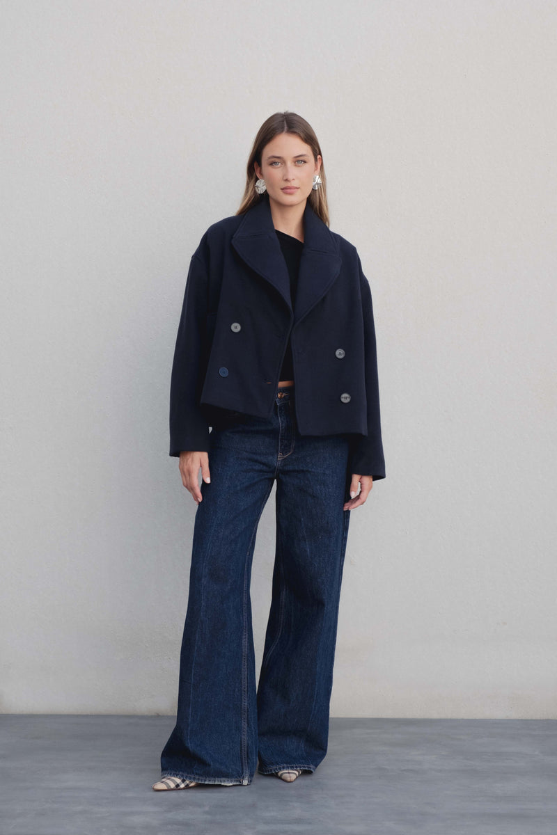 MANTEAU COURT À REVERS