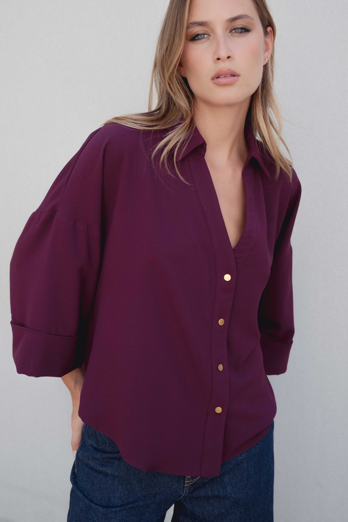 CAMISA MANGA VUELTA