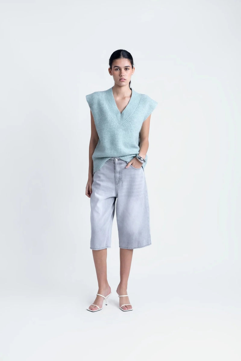 GILET EN MAILLE SURDIMENSIONNÉ