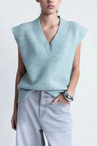 GILET EN MAILLE SURDIMENSIONNÉ