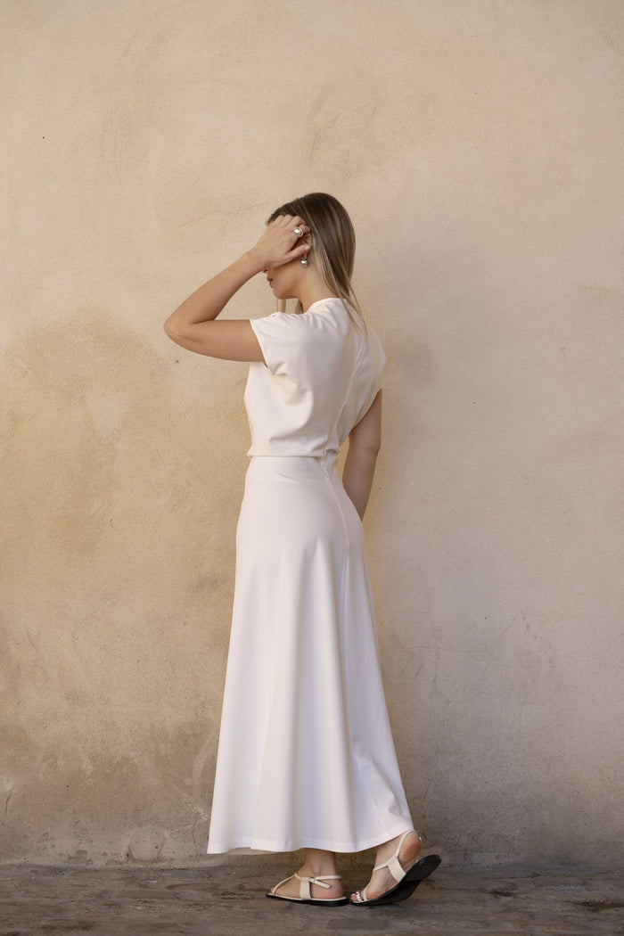 VESTIDO MIDI FRUNCES