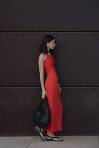 JUPE MIDI EN POLYAMIDE