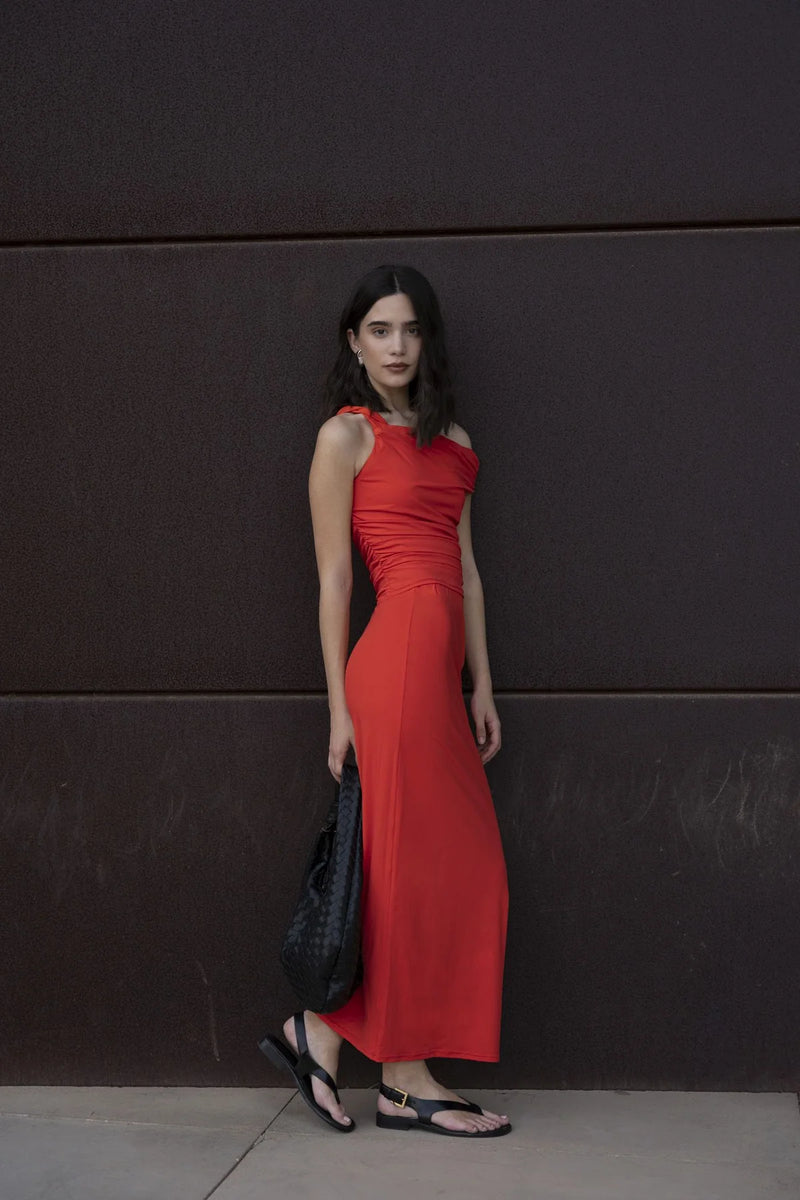 JUPE MIDI EN POLYAMIDE