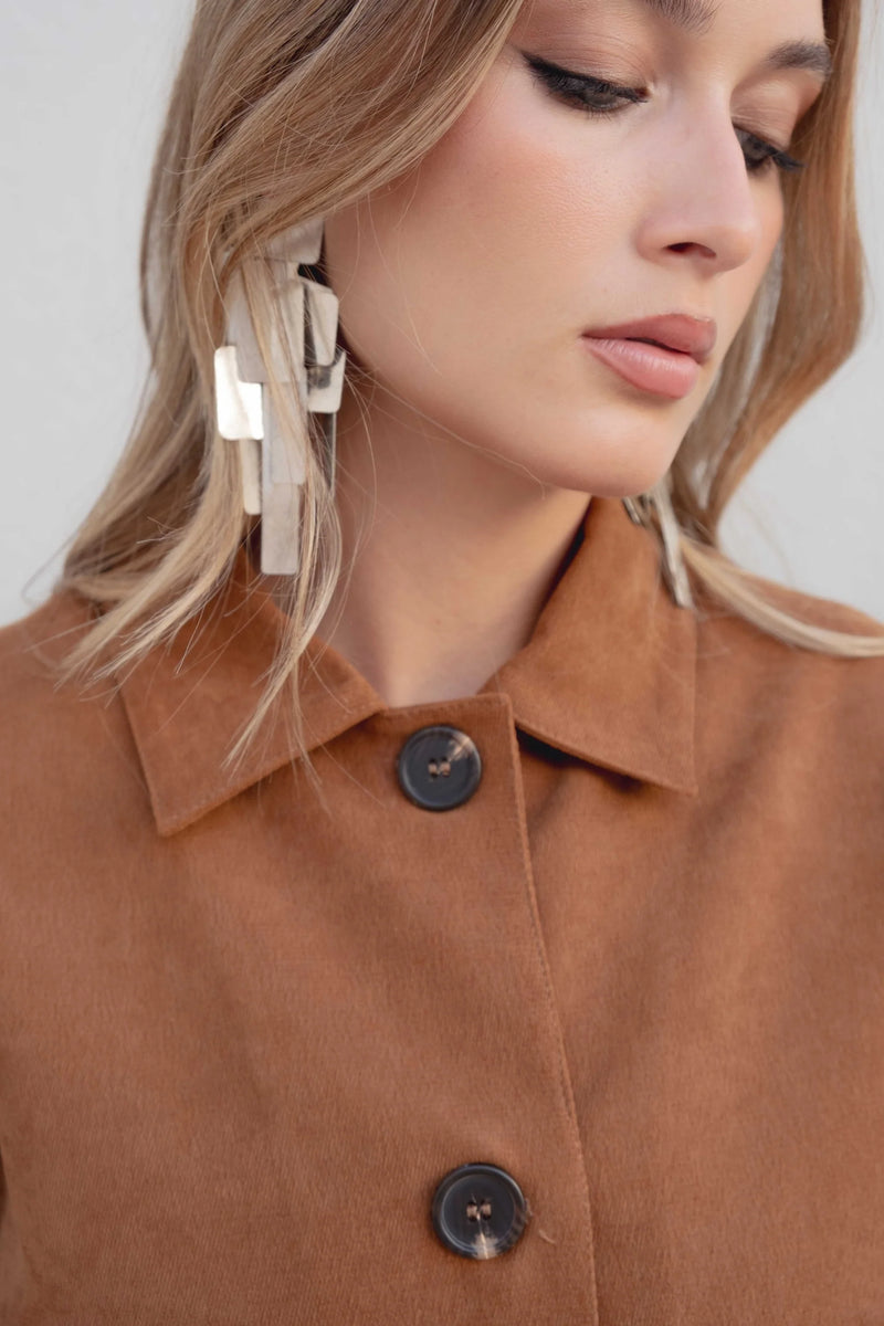 VESTE COURTE EFFET DAIM