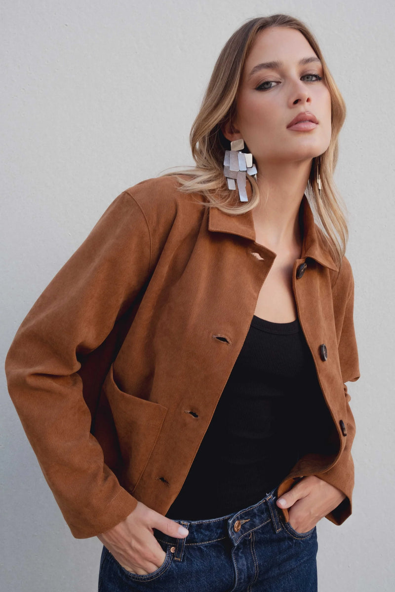 VESTE COURTE EFFET DAIM